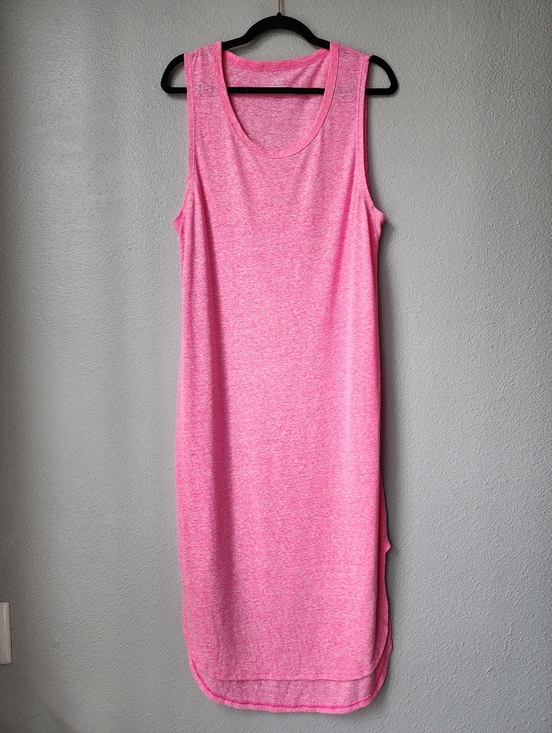 aerie Dresses & Skirts - Aerie Linen Blend Scoop Neck Lightweight Beach Tank Midi Dress Size Medium NEW